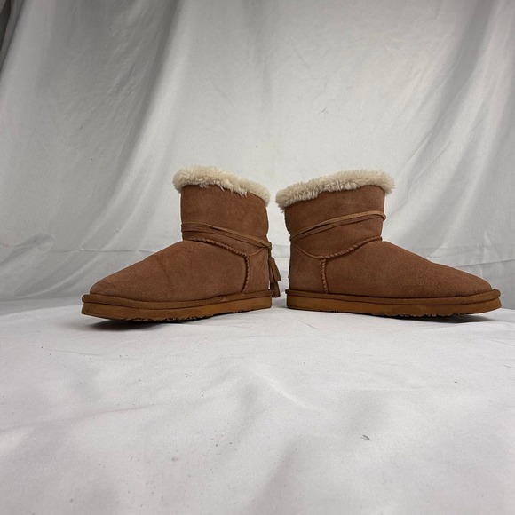 LAMO Thalia Cozycore Faux Fur Lined Suede Ankle Boots Winter Y2K Womens Size 8 - Picture 8 of 10